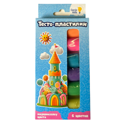 Набор для лепки «Тесто-пластилин» Маршмеллоу цвета 6шт