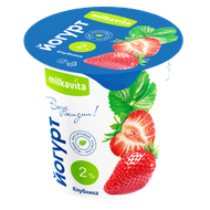 Йогурт «Milkavita» клубника  - Мир Продуктов №4