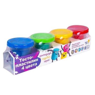 Тесто-пластилин «Genio kids» 4 цвета