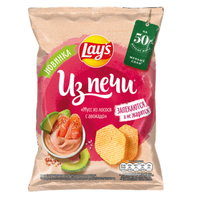 Чипсы «Lay's из печи» мусс из лосося с авокадо