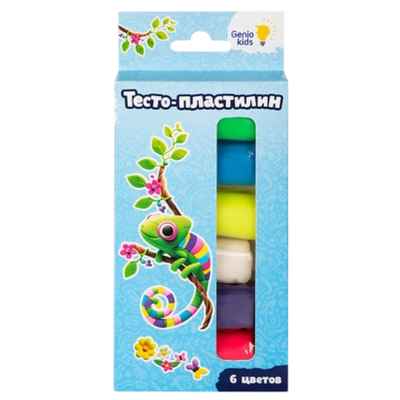 Тесто-пластилин «Genio kids» 6 цветов
