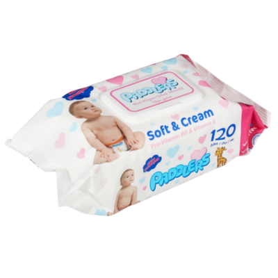 Салфетки влажные «Paddlers soft & cream» 120 шт