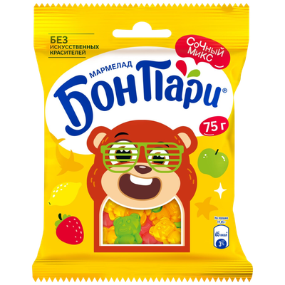 Мармелад жевательный «Бон Пари» со вкусом фруктов