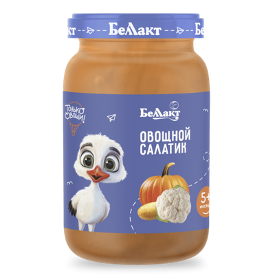 Пюре «Беллакт» овощной салатик с 5 месяцев