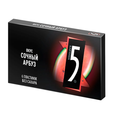 Жевательная резинка «Five Wrigley's» сочный арбуз 6 пл