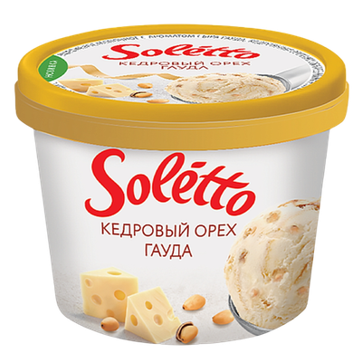 Мороженое «Soletto» кедровый орех-гауда