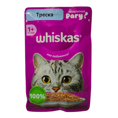 Корм для взрослых кошек «Whiskas» рагу с треской