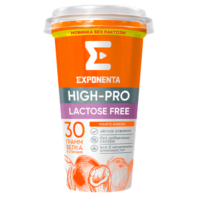 Напиток безлактозный «Exponenta HIGH-PRO» манго-кокос