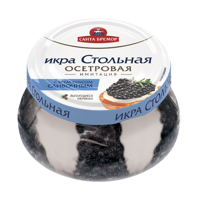 Икра осетровая «Стольная» (имитация) с крем-соусом сливочный