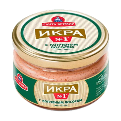 Икра деликатесная «Санта Бремор» с копченым лососем 