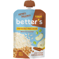 Каша гречнево-рисовая «better's» фрукты-корица - Мир Продуктов №3