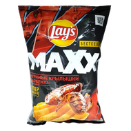 Чипсы «Lay's maXx» куриные крылышки барбекю - Мир Продуктов №4