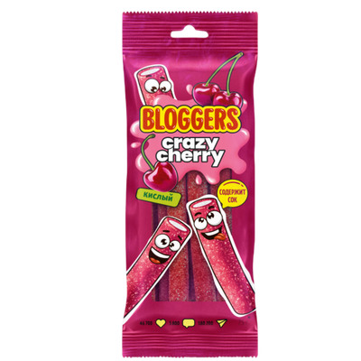 Мармелад кислый «Bloggers» с желейной начинкой-со вкусом вишни 
