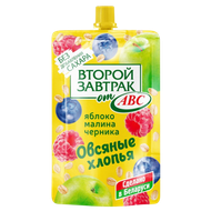 Десерт фруктовый «Второй завтрак» яблоко, малина и черника с овсяными хлопьями - Мир Продуктов №3