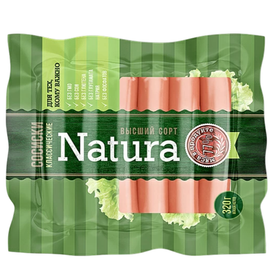 Сосиски «NATURA классические» в/с