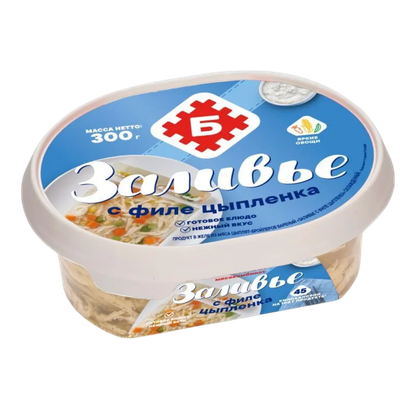 Продукт в желе «Заливье с филе цыпленка» 