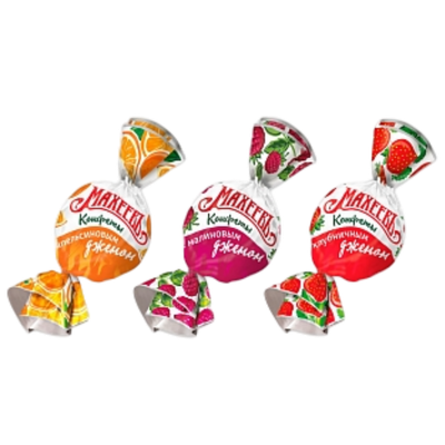 Конфеты с джемом «Махеевъ» клубника-малина-апельсин