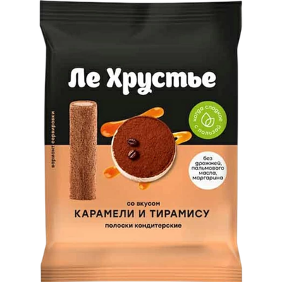 Полоски кондитерские «Ле Хрустье» карамель-тирамису