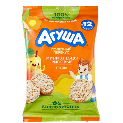 Хлебцы рисовые «Агуша» с грушевым соком