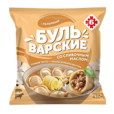 Пельмени «Бульварские» со сливочным маслом