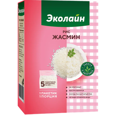 Рис длиннозерный «Эколайн» жасмин