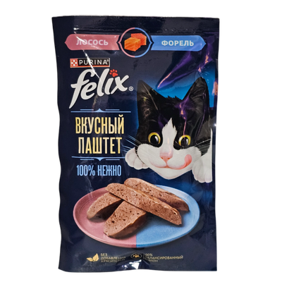 Корм для кошек «Felix» паштет со вкусом лосося и форели