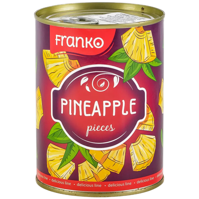 Ананасы в сиропе «Franko pineapple» кусочки