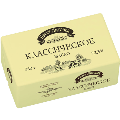 Масло сладкосливочное «Брест-Литовск» классическое 72,5%