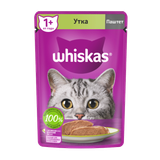 Корм для взрослых кошек «Whiskas» паштет с уткой