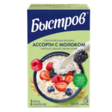 Хлопья овсяные «Быстров» ассорти с молоком