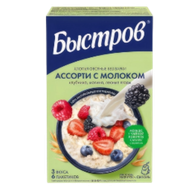 Хлопья овсяные «Быстров» ассорти с молоком - Мир Продуктов №3