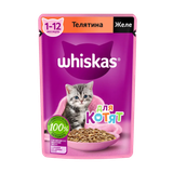 Корм для котят «Whiskas» желе с телятиной