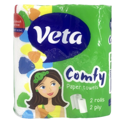 Полотенце бумажное «Veta Comfy» 2-х сл.