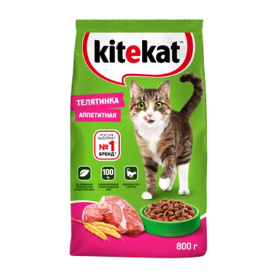 Корм для взрослых кошек «Kitekat» телятина аппетитная