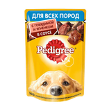 Корм собак «Pedigree» с говядиной и ягненком в соусе