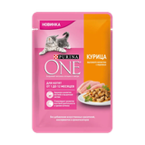 Корм для котят «Purina One» с курицей и морковью