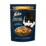 Корм для взрослых кошек «Felix» мясные ломтики с курицей