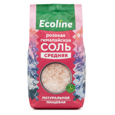 Соль розовая «Ecoline» гималайская средняя