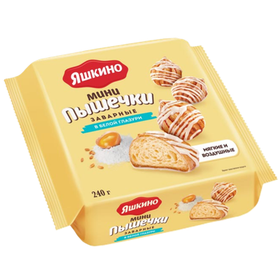 Заварные пышечки «Яшкино» в белой глазури