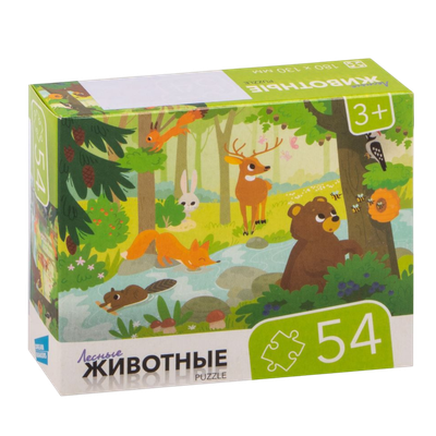 Пазлы «Лесные животные» 54