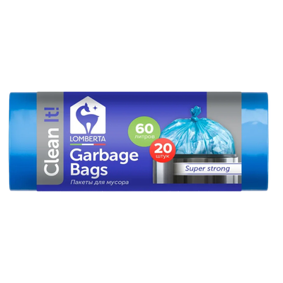 Пакеты для мусора «Clean It!» 60л/20шт