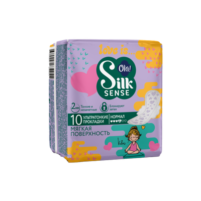 Прокладки гигиенические «Ola Silk sense» Ультратонкие 10шт нормал