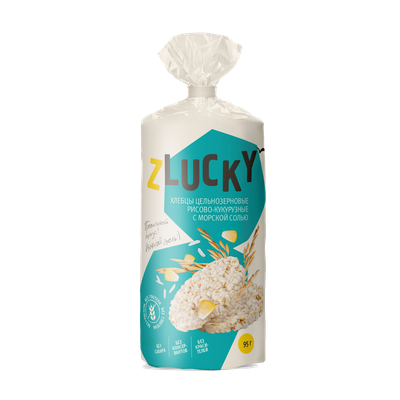 Хлебцы рисово-кукурузные «Zlucky» с морской солью