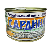 Консервы рыбные «Сардина» натуральная с добавлением масла