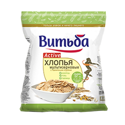 Хлопья «Витьба» мультизерновые с пшеничными отрубями