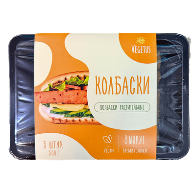 «Колбаски со вкус цыпленка» «VEGETUS» Полуфабрикат растительного происхождения замороженный