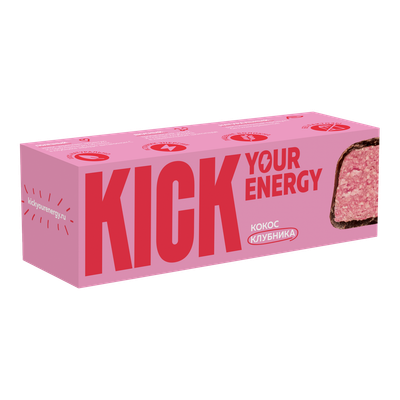 Кокосовый батончик  с клубникой «Kick»