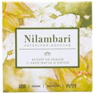 Шоколад «Nilambari» белый на кешью с чаем матча и мятой - Vegetus на Кальварийской