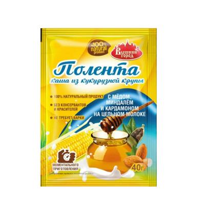 Каша из кукурузной крупы «Вышний город» Полента с мёдом, миндалем, кардамоном 