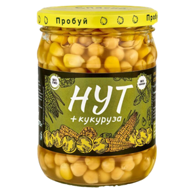 Нут консервированный стерилизованный с кукурузой 